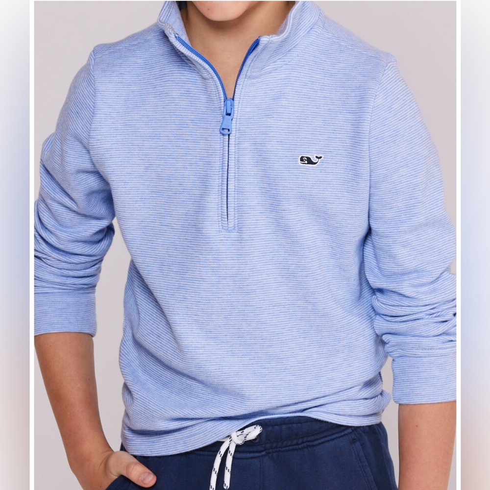 Vineyard Vines Boys Saltwater Quarter-Zip Pullover- Size7